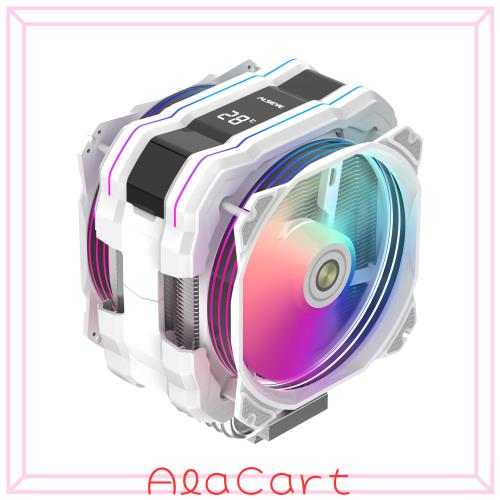 ALSEYE M120DPlus CPUクーラー、温度表示空冷CPUクーラー、にはデュアルARGB PWM 120mmファンが付属し、Intel LGA1700/ 1200/ 115X/ 2011