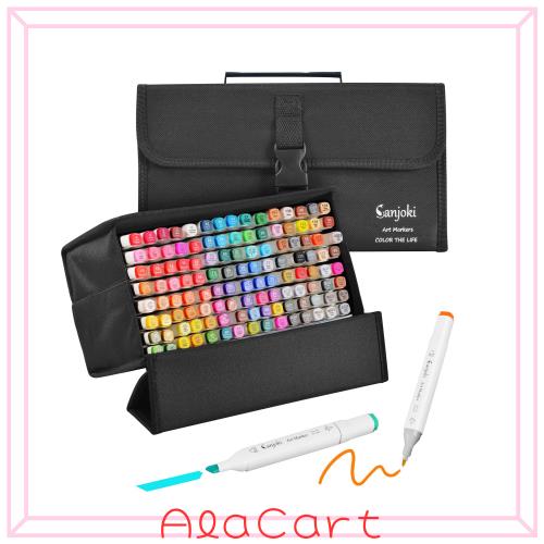 Sanjoki マーカーペン セット 120色 太細両端 ホビー 画材 キャリングケース付きの通販は 5,081円