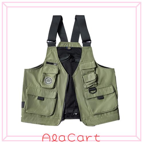 SSUPTEMBER2] ベスト メンズベスト 作業用ベスト 調節可能 アウトドア