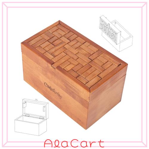 木製 パズルボックス - Onietoiy 3D 立体パズル 脳トレパズル ウッドパズル 頭の体操おもちゃ 知育玩具 シークレットボックス ロック解除