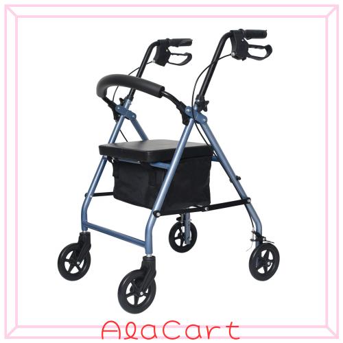 Cific 歩行補助車 折りたたみ 座れる 年寄り サポーター ブルーの通販は 16,322円