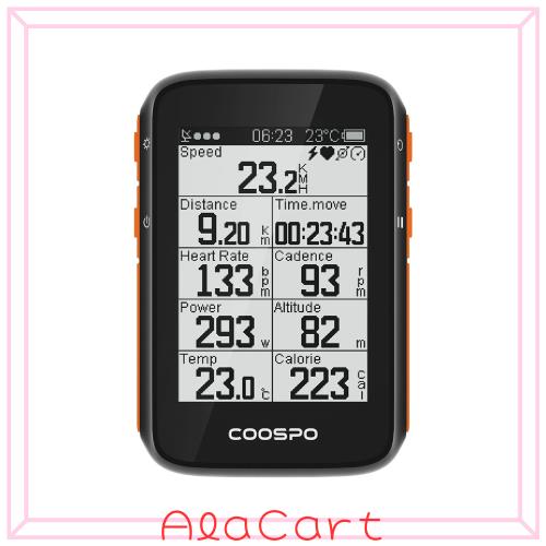 COOSPO サイクルコンピュータ GPS サイコン ワイヤレス 自転車スピードメーター サイクルメーター 大容量バッテリー 36時間連続駆動 ANT+の通販は 9,302円