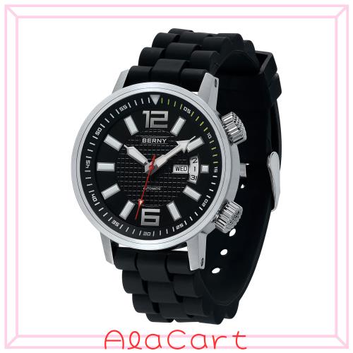 BERNY腕時計メンズ メンズ腕時計 メンズウォッチ 自動機械式ダイブウォッチ メンズ 自動巻き スポーツ シリコンストラップ 腕時計 防水 2
