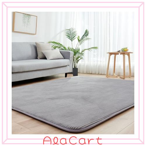 カーペットラグ 極厚 ラグマット 2畳 高反発 185×185 cm 厚手 30 mm 冬 床暖房対応 カーペット 洗える 滑り止め付 じゅうたん 防ダニ 抗