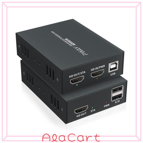 HDMI KVM エクステンダー USB HDMI 延長器 同時出力 送受信機セット 1080P@60Hz 最大50m伝送可能 ビデオ会議 監視室 PS4/5対応 キーボー 6,341円