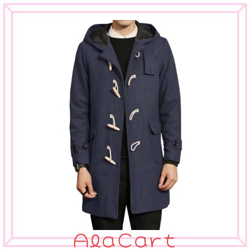 [FOMANSH] メンズ ラシャコート ロング ジャケット 帽子 ダッフルコート 防寒防風 冬 大きいサイズ 秋冬