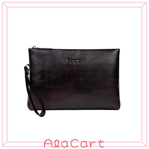 [Mandiva]クラッチバッグ セカンドバッグ メンズ 結婚式 本革 ハンドバッグ 大容量 トップレザー (ブラウン01)