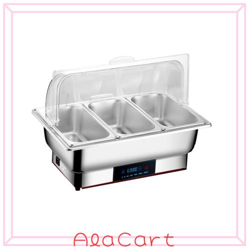 ビュッフェサーバー チェーフィングディッシュ chafing dish 9L 湯煎式 ステンレス製 保温調理鍋 food warm 温度調整加熱ウォーマー温度