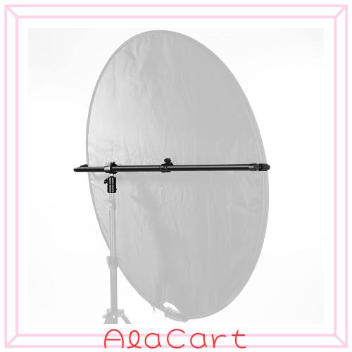 NEEWER 伸縮式リフレクターホルダーアーム フォトスタジオ 伸縮式 27.9インチ~47.2インチ ブームアーム 360度回転 リフレクターブラケッ