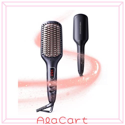 MEGAWISE MCH 20秒高速加熱 ヒートブラシ 2倍マイナスイオン ストレートブラシ やけど防止 恒温, ナノ加熱歯【PSE認定済】 iONIC ブラシの通販は 5,882円