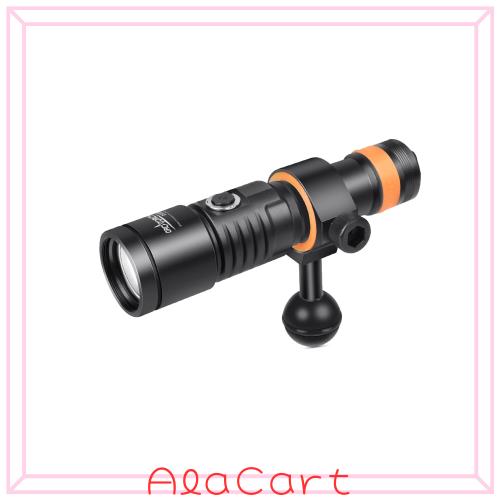ORCATORCH D530V ダイビングライト 最大1200ルーメン 120度ワイドビーム角 水中懐中電灯 水中ライト 水中150メートル ビデオライト