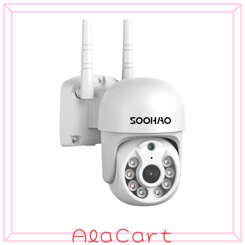 SOOHAO 増設用防犯カメラWifi 500万画素 ワイヤレス 単品 500万画素ワイヤレス防犯カメラセット増設用 双方向通話・カラー暗視・録音・録