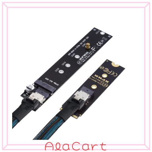 cablecc NGFF M-Key NVME オス-メス 延長ケーブル SFF-8654コネクター付き メインボードSSD 2280/22110 40cm用