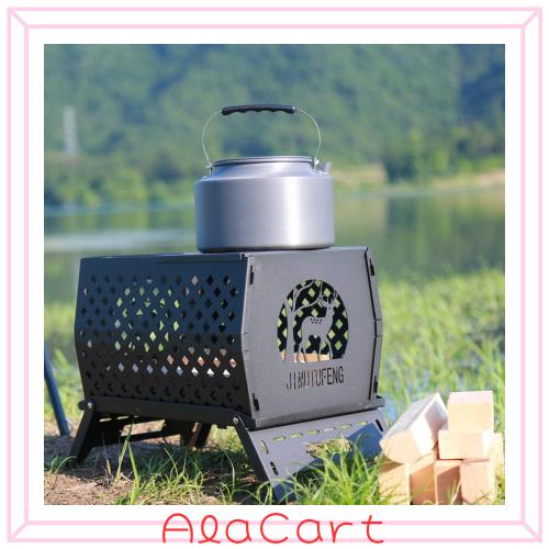 Pedoleco 焚火台 大型 キャンプ用 折り畳み式 エルクの形 荷重20kg 耐火シート/収納バッグ付き 携帯便利 コンパクト アウトドア用品 キャ