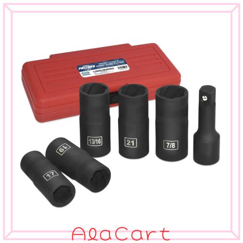 良匠 FIRSTINFO TOOLS 締め緩め両用ナットツイスターセット 差込角1/4”(12.7mm) 6ヶ組 17~22mm 六角・ツイスト両頭ソケット トルネードソ