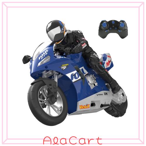 DEERC ラジコンカー 6軸ジャイロ搭載 子ども向け ラジコンオートバイ おもちゃ 自動バランス ラジコンバイク 独輪走行可能 スタントRCモの通販は