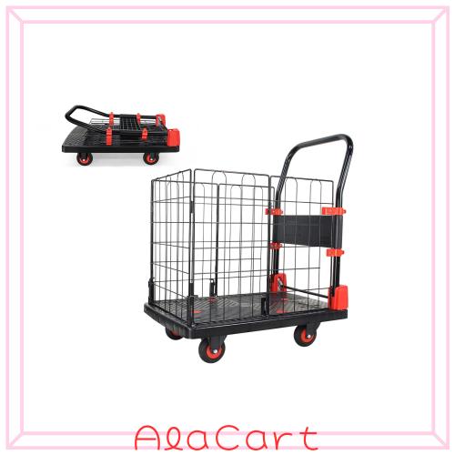 Uholan大容量台車 折りたたみ式カート台車網籠車耐荷重150kg フェンス車積載運搬車 ？の通販は 21,838円