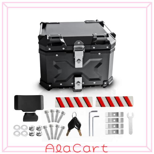 YESHMA 【改善品】 バイク リアボックス 65L バイク用 大容量 トップ