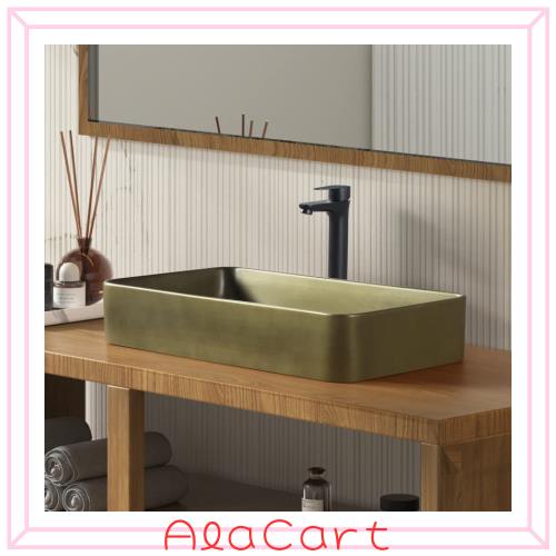 LUYI レトロ 洗面ボウルセット 置き型 手洗いボウル 洗面台 610x350x110mm
