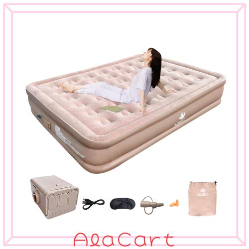 AISUNSS エアーベッド 空気ベッド 電動ポンプ内蔵 軽量 長さ198×幅152×厚さ40cm 耐荷重300kg 自動膨張 空気ベッド 高反発 極厚 膨脹式