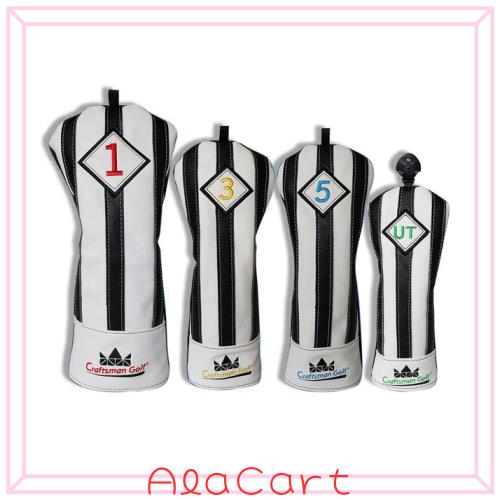 CRAFTSMAN(クラフトマン) ゴルフウッドカバー クラブヘッドカバー 4個セット（1.3.5.UT） ドライバー用・フェアウェイウッド用・ユーティ