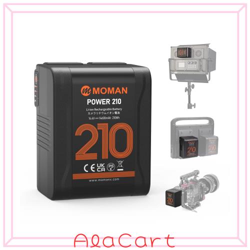 Vマウントバッテリー, 14600mAh Moman(モーマン) power 210 大容量 vマウントバッテリー PD3.0 65w usb-c出力対応 48w充電 BP出力 動作温