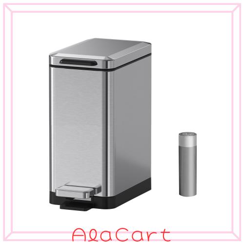 Mbillion ゴミ箱 おしゃれ スリム ペダル式 ごみ箱 ステンレス 10リットル バスルーム ゴミ箱 消臭 ダストボックス 生ゴミ ゴミ箱 インナの通販は