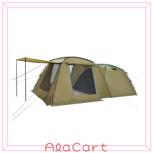 TIMBER RIDGE 2ルームドームテント 5人用 大型ファミリーテント グラスファイバー製ポール採用 二重層 メッシュインナー 四面ドア 設営簡