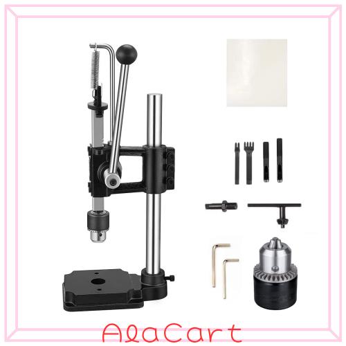 Jvedo ハンドプレス機 レザークラフト ハンドプレス 革細工 穴あけポンチ ハンドプレス本体 +ドリルチャック＋ PP板＋菱目打ち＋ハトメ抜の通販は 12,790円