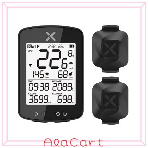 XOSS GPS サイクルコンピュータ スピード ケイデンスセンサーセット ワイヤレス Bluetooth ANT+対応（G+2，Vortex 2pcs）の通販は