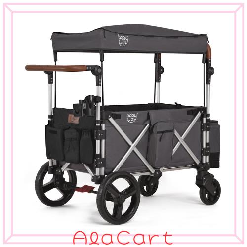 Feemom ベビーカー 二人乗りベビーカー ベビーカーワゴン 双子用ベビーカー ツインカート 屋根付き アウトドアワゴン 多人用 キャリーワ
