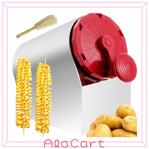 Spolehli トルネードポテトカッター ハリケーン ポテトスライサー 清掃ブラシ付き 1台3役 省力化 効率的 耐摩耗性 操作簡単 ステンレス鋼