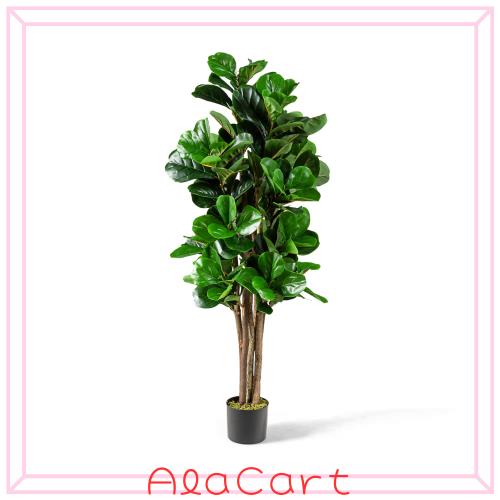 TANGKULA 観葉植物 フェイク ガジュマル フェイクグリーン 大型 150cm 人工観葉植物 造花 インテリア 室内 屋外 フェイク植物 人工 観葉
