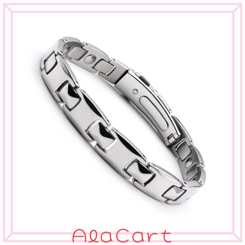 [QIAOZILI] 11粒 99.999%純ゲルマニウムブレスレット ステンレスブレスレット 男女兼用 金属アレルギー対応 静電気防止ヘルスケアブレス