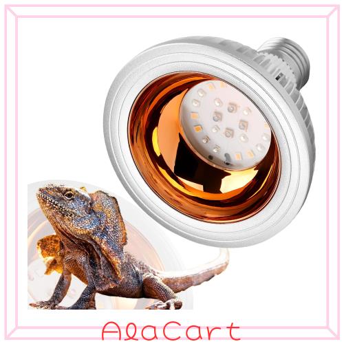 ANJOJOA 爬虫類 紫外線ライト LED UVA UVB 爬虫類 ライト 超高出力値 調光可能 遠距離照射 大きな反射ドーム構造 PSE認証 UVB20.0 12W UVの通販は 6,966円