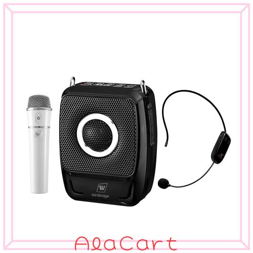 W WINBRIDGE 拡声器 ポータブル拡声器 高出力25W 2人同時使用 小型ハンズフリー拡声器 音楽再生 ヨガ指導 イベント トレーニング 店頭販