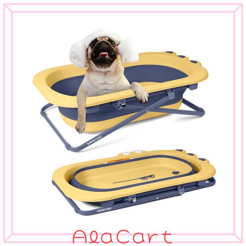 BEBEROAD PETS 犬 バスタブ ペット用バスタブ 折りたたみ スタンド付き 猫犬浴槽 猫犬お風呂用 折りたたみたらい 持ち運び 内外に適用 多の通販は