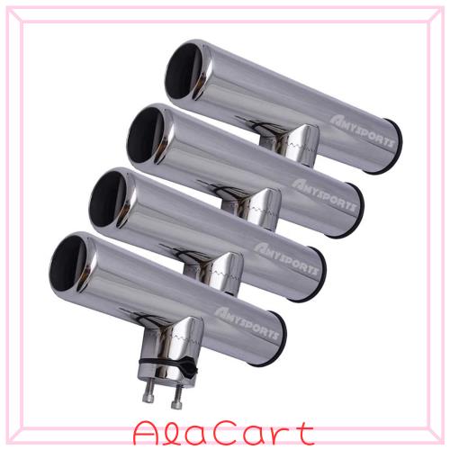 AMYSPORTS ロッド ホルダー 竿掛け タモ立て ポート ロッドホルダー ステンレス製 クランプオン 竿立て 船 ステンレス 竿置き ボート 取