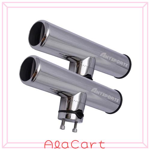 AMYSPORTS ロッド ホルダー 竿掛け タモ立て ポート ロッドホルダー ステンレス製 クランプオン 竿立て 船 ステンレス 竿置き ボート 取