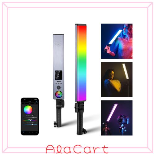 NEEWER RGBスティックライト ライトワンド 撮影用ライト チューブライト LEDビデオライト 2.4G/APPコントロール 360°タッチ可能 RGBWW色