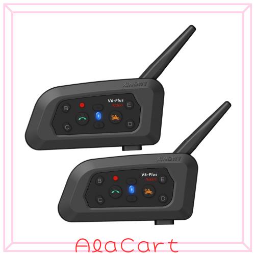 バイク用 インカム 最大６人連接 ２人同時通話 V6 Plus アップグレード インターコム トランシーバー Bluetooth5.1 バイク無線機インカム