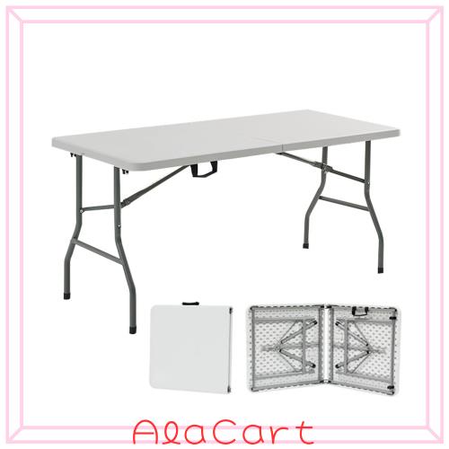 折りたたみテーブル アウトドア 作業テーブル ダイニングテーブル 耐荷重120kg 大きい 軽量 持ち運び 室内 屋外 ピクニック キャンプ (ホ