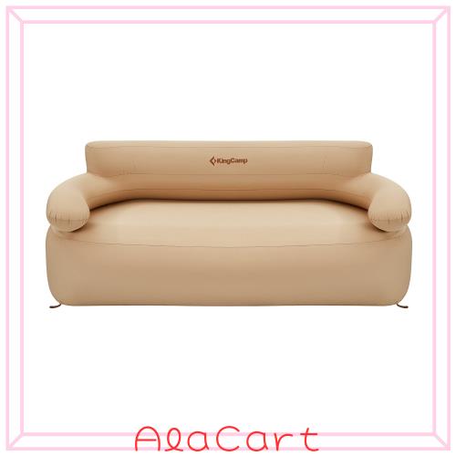 KingCamp エアーソファー アウトドア 空気ソファー 2人掛け 【エコ材質 横転防止】 フットポンプ付き カバー洗濯可能 耐荷重400kg 収納袋