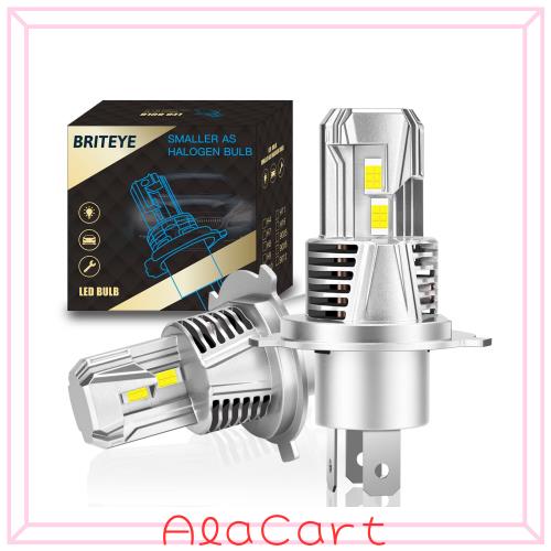 【新型大光量モデル】Briteye 車用ヘッドライト H4 LED バルブ爆光 Hi/Lo切り替 6500Kホワイト 新基準車検対応 一体型LEDヘッドライト 最