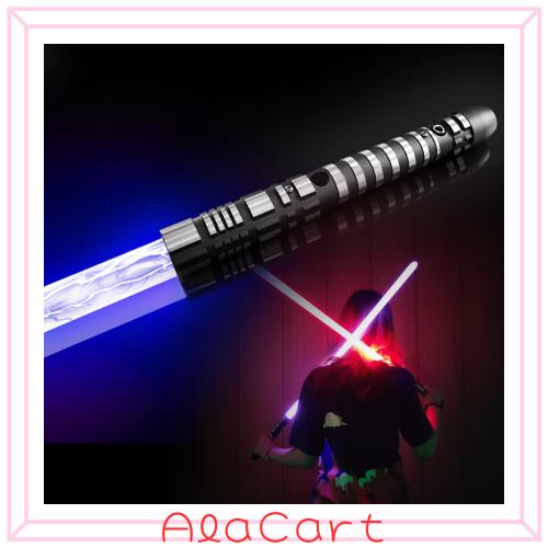 YDD セーバー ライトセーバー RGB 16色変化 金属 アルミ柄 ゴースト プレミアムフォースFX ブラックシリーズ ライトセーバー 3モードサウ