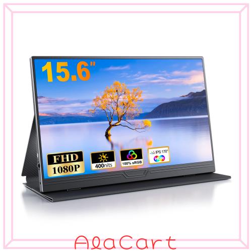 【2024新型】モバイルモニター 15.6インチ モバイルディスプレイ ポータブルモニター ゲームモニタ スイッチ用モニター1920x1080P FHD モ