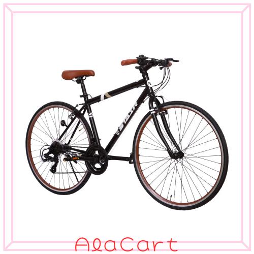 クロスバイク 自転車 700x25c シマノ製14段変速 超軽量高炭素鋼フレーム カラーリム 初心者 フラットハンドル 前後Vブレーキ 通勤 通学