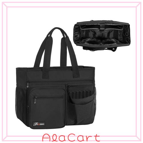 [AKOZLIN] 訪問看護 バッグ 看護師 訪問バッグ トートバッグ 往診バッグ 大容量 A4 メディカルバッグ ブラック M-40×15.8×31.8cm
