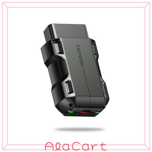 TOPDON OBD2 Bluetooth 診断機 TOPSCAN LITE、iOS ＆ Android 用全システム診断機、12V車用 アクテイブテスト、８リセット機能（オイルリ