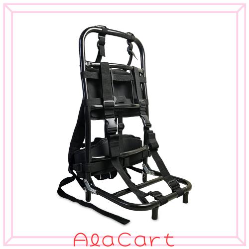 [PAKESI] キャリー 背負子 登山用 アルミ合金 ポータブル 折りたたみ式 耐荷重60KG 頑丈 バックパック外枠 釣り/キャンプ/アウトドア ブ